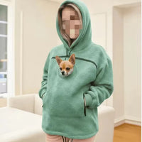 Polar Fleece Pet-In-One Hoodie Loose Fit Casual Sweatshirt