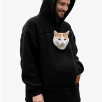 Polar Fleece Pet-In-One Hoodie Loose Fit Casual Sweatshirt