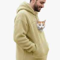 Polar Fleece Pet-In-One Hoodie Loose Fit Casual Sweatshirt