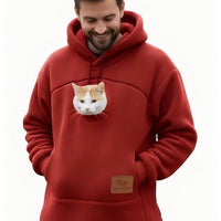 Polar Fleece Pet-In-One Hoodie Loose Fit Casual Sweatshirt